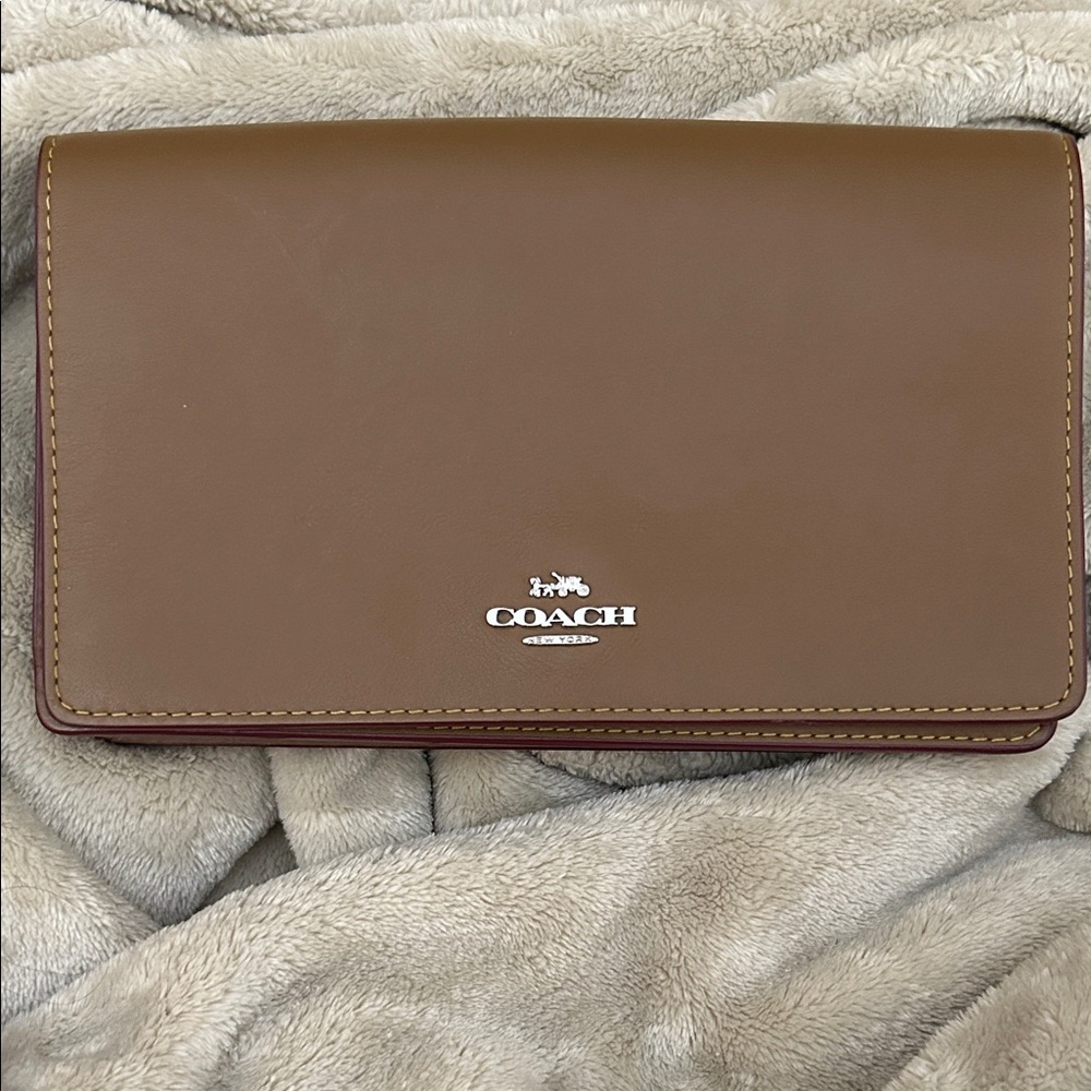 Coach Tan Leather Clutch